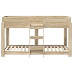 vidaXL Lit Superposé pour Enfants Chêne Sonoma 100 x 200 cm