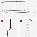 vidaXL Auvent Rétractable Multicolore 450 × 350 cm Tissu et Aluminium