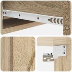 vidaXL Table d'appoint murale Chêne Sonoma 87 5 x 34 5 x 17 cm