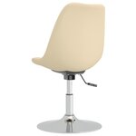 vidaXL Chaises pivotantes à manger lot de 4 Crème Tissu