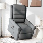 vidaXL Fauteuil inclinable électrique gris foncé tissu