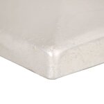 vidaXL Bouchons de poteau de clôture 6 Pièces Métal galvanisé 101x101 mm