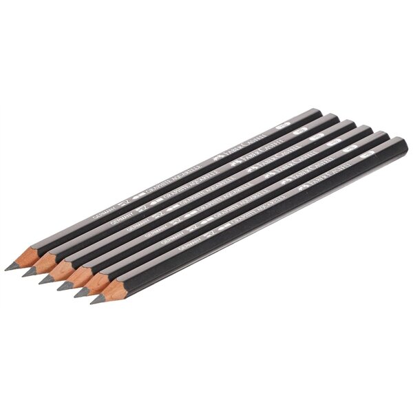 Crayon GRAPHITE AQUARELLE Mine 3 3 mm HB x 6 FABER-CASTELL