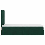 vidaXL Cadre de lit ottoman avec matelas vert foncé 80x200 cm velours