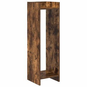 vidaXL Support de Plante Chêne fumé 30 x 30 x 100 cm Bois d'ingénierie