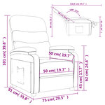 vidaXL Fauteuil inclinable Crème Similicuir