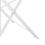 Chaises de jardin pliantes vidaXL 2 pièces blanches en acier