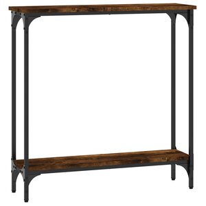 vidaXL Table console chêne fumé 75x22 5x75 cm bois d'ingénierie