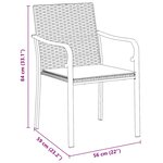 vidaXL Ensemble de salle à manger pour jardin 5 Pièces Marron Poly rotin