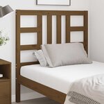 vidaXL Tête de lit Marron miel 96x4x100 cm Bois massif de pin