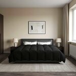 vidaXL Duvet complet toute l'année 200 x 200 cm 4 saisons Noir