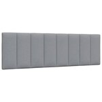 vidaXL Coussin de tête de lit gris clair 160 cm tissu