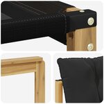 vidaXL Ensemble de canapés d'extérieur 6 pc Blanc et noir