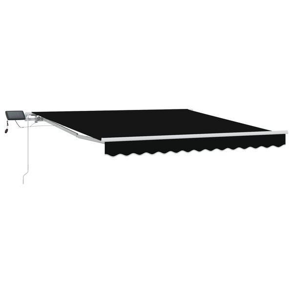 vidaXL Store Manuel Rétractable avec LED Noir 300x250 cm