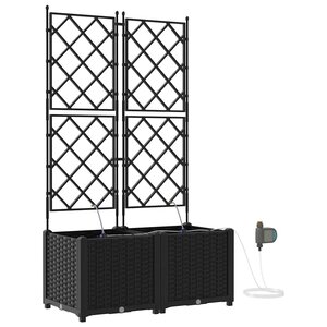 vidaXL Pots de jardin Noir 80 x 40 x 142 cm Acier