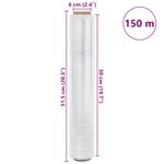 vidaXL Film étirable 2 Pièces transparent 20 μm 50 cm x 150 m