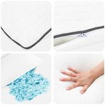 vidaXL Coussin de sommeil Blanc 60 x 40 x 14 5 cm