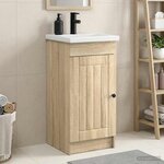 vidaXL Meuble de salle de bain avec évier Chêne Sonoma