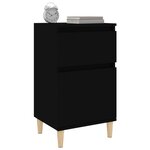 vidaXL Tables de chevet 2 Pièces noir 40x35x70 cm