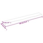 vidaXL Étagère murale marron foncé 80x10x4 cm bois chêne massif traité