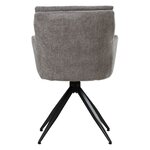Chaise oeuf moderne lin gris