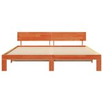 vidaXL Cadre de lit Marron 200 x 200 cm Bois de pin massif