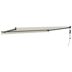 vidaXL Auvent rétractable automatique crème 5x3 m