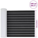 vidaXL Tapis de bateau Rayé Gris foncé et blanc 240 x 60 cm EVA