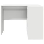 vidaXL Bureau d'angle blanc 102x88x75 cm en bois reconstitué