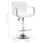 vidaXL Tabourets de bar lot de 2 blanc similicuir