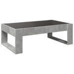 vidaXL Table basse avec LED infini gris béton 90x53x30 cm