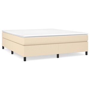 vidaXL Cadre de lit crème 160x200 cm tissu