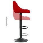 vidaXL Tabouret de bar Rouge bordeaux Velours