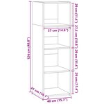vidaXL Buffet chêne sonoma 40x41x124 cm bois d'ingénierie