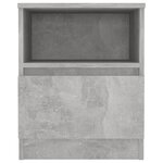 vidaXL Tables de chevet 2 Pièces Gris béton 40x40x50 cm Aggloméré