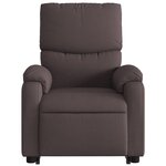 vidaXL Fauteuil inclinable marron foncé tissu