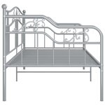 vidaXL Cadre de canapé-lit sans matelas gris métal 90x200 cm