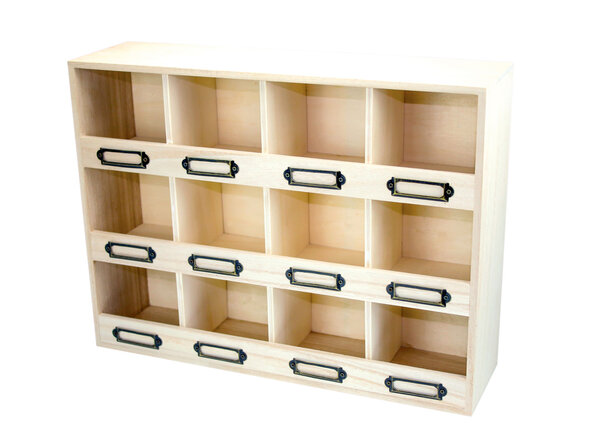 Petit Casier en bois 12 cases porte-étiquettes 41 5 x 31 x 11 cm