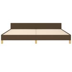 vidaXL Cadre de lit sans matelas avec tête de lit marron foncé tissu