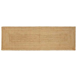 vidaXL Tapis de zone Beige 80 x 300 cm Jute