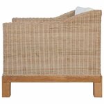 vidaXL Ensemble de canapés 2 Pièces avec coussins Rotin naturel