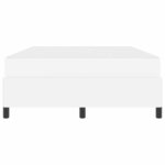 vidaXL Cadre de lit avec matelas Blanc 160 x 200 cm tissu