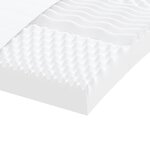 vidaXL Matelas en mousse blanc 80x220 cm 7 zones dureté 20 ILD