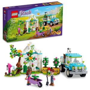 Lego 41707 friends le camion planteur d'arbres  jouet de construction jardin et voiture avec figurines  set enfants +6 ans