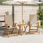 vidaXL Chaises pliables de jardin lot de 2 bois d'acacia et textilène