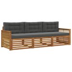 vidaXL Ensemble de canapés d'extérieur 3 pc Naturel et Anthracite