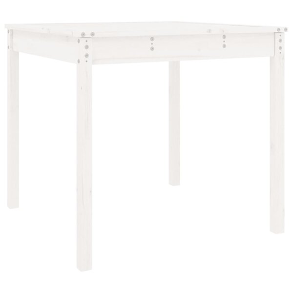 vidaXL Table de jardin blanc 82 5x82 5x76 cm bois massif de pin