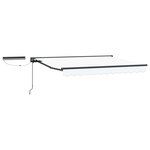 vidaXL Auvent rétractable électrique Blanc et anthracite 3 5 x 2 5 m
