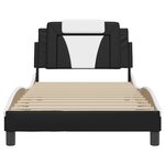 vidaXL Cadre de lit Viana avec LED sans matelas noir et blanc 100x200 cm