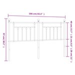 vidaXL Tête de lit métal noir 160 cm